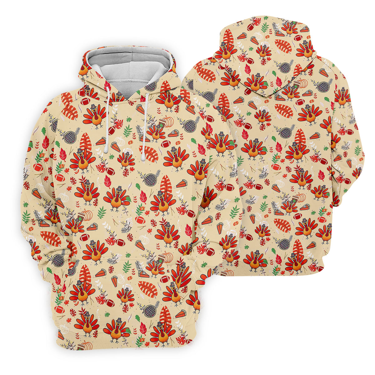 Funny Turkey Hawaiian Pattern Thanksgiving Women's Golf Tops, Fun Women's Golf Shirts, Ladies Golf Shirts