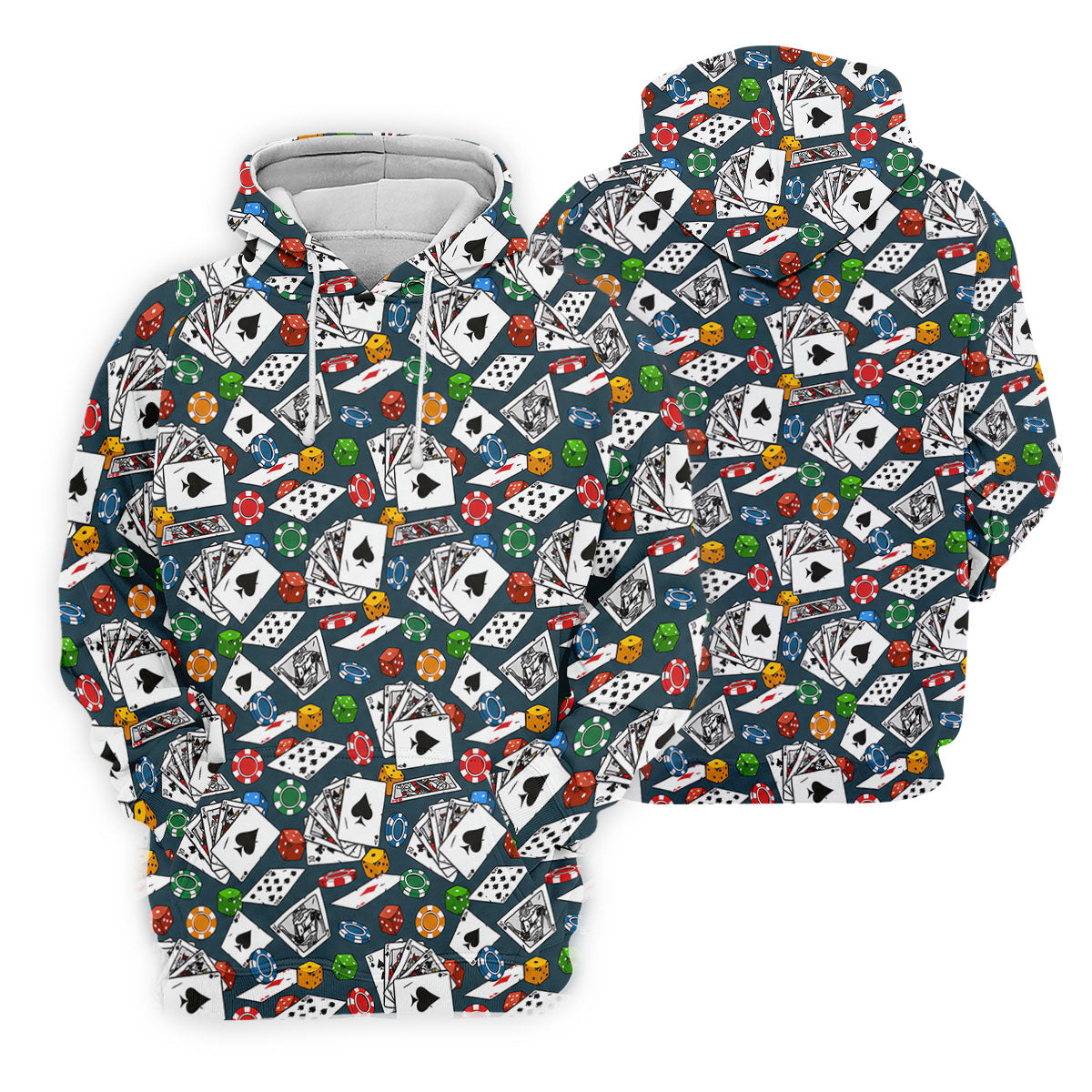 Poker Blackjack Hawaiian Golf Shirt, Playing Card Pattern Women's Golf Tops, Ladies Golf Shirts