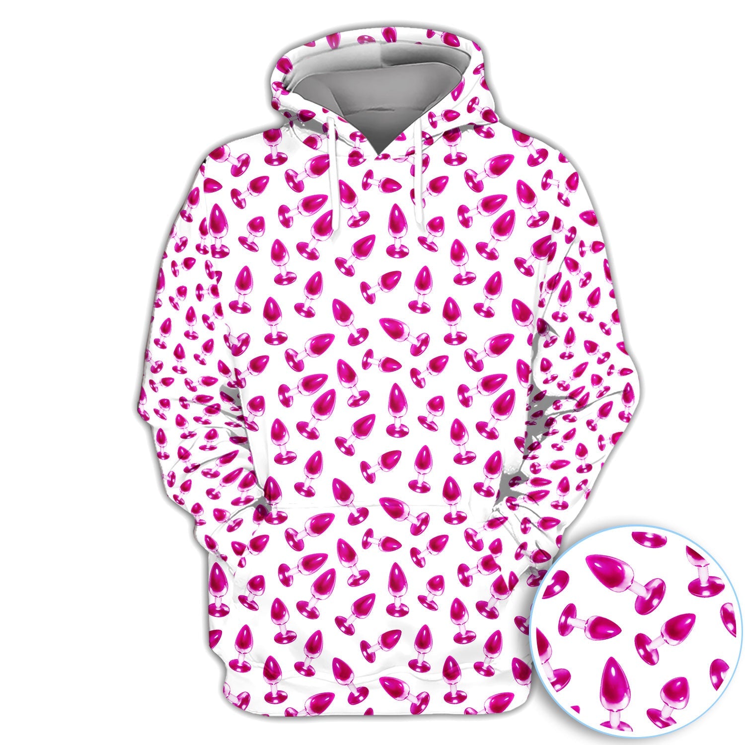 Funny Pink Plug Pattern Shirt, Adult Humor Golf Shirt For Men, Bachelor Party Gift