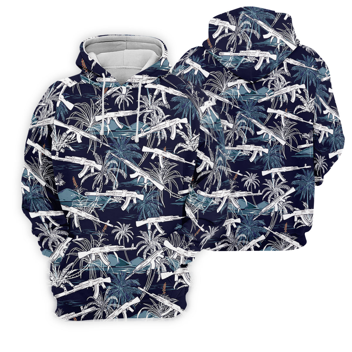 Dark Blue Color Army Theme Hawaiian Golf Polo, Women's Golf Tops, Ladies Golf Shirts