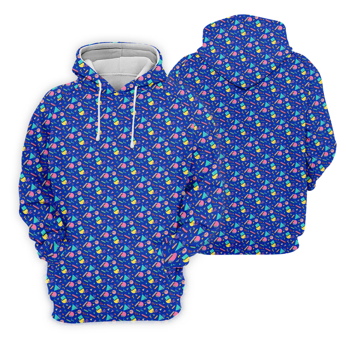 Memphis Pattern Hawaiian Golf Shirt, Retro Summer Men's Golf Shirt, Polo Shirts For Men