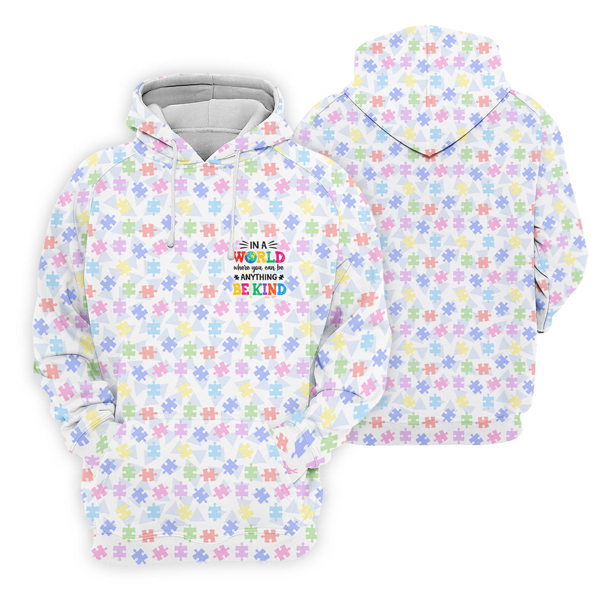 In A World Where You Can Be Anything Be Kind Autism Puzzle Women Golf Top, Ladies Golf Shirts