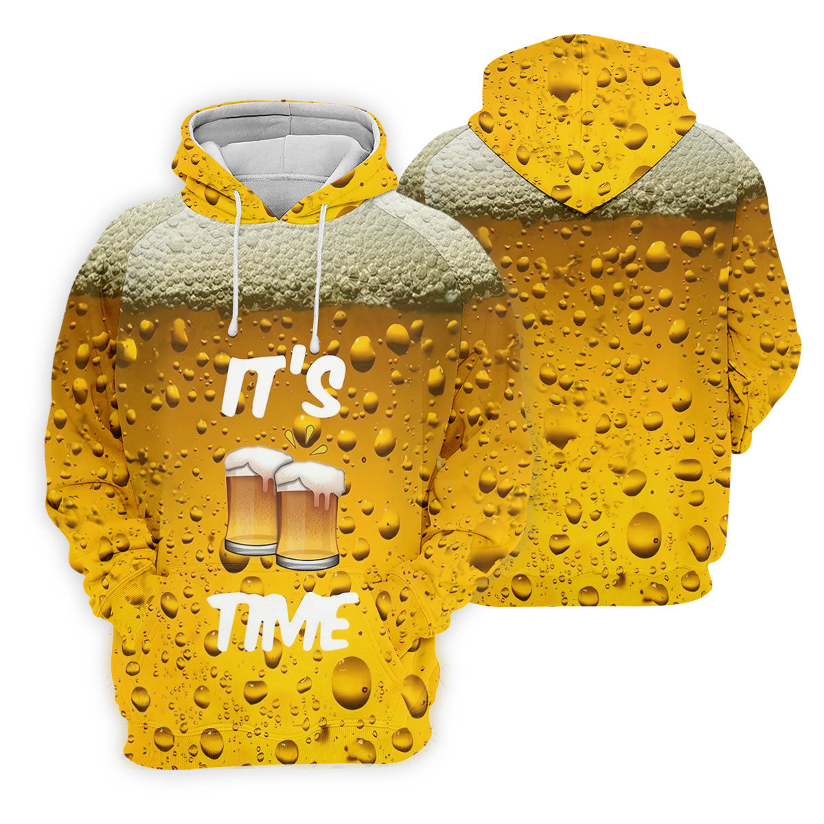 It's Time Golf And Beer Men's Funny Golf Shirts, Hawaiian Golf Shirt, Polo Shirts For Men