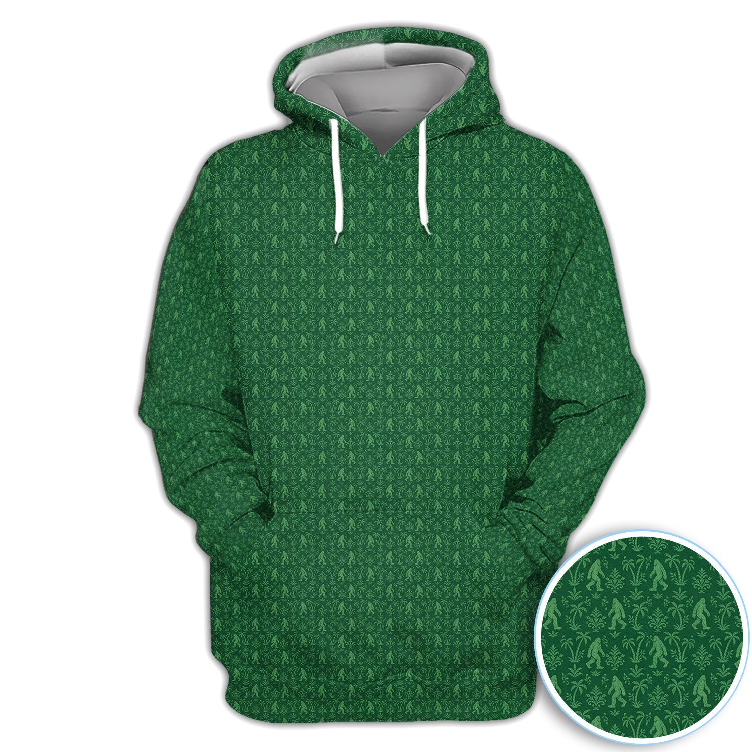 Green Bigfoot Sasquatch Golf Pattern Shirt, Bigfoot Golf Shirt For Men, Funny Golfer Gift