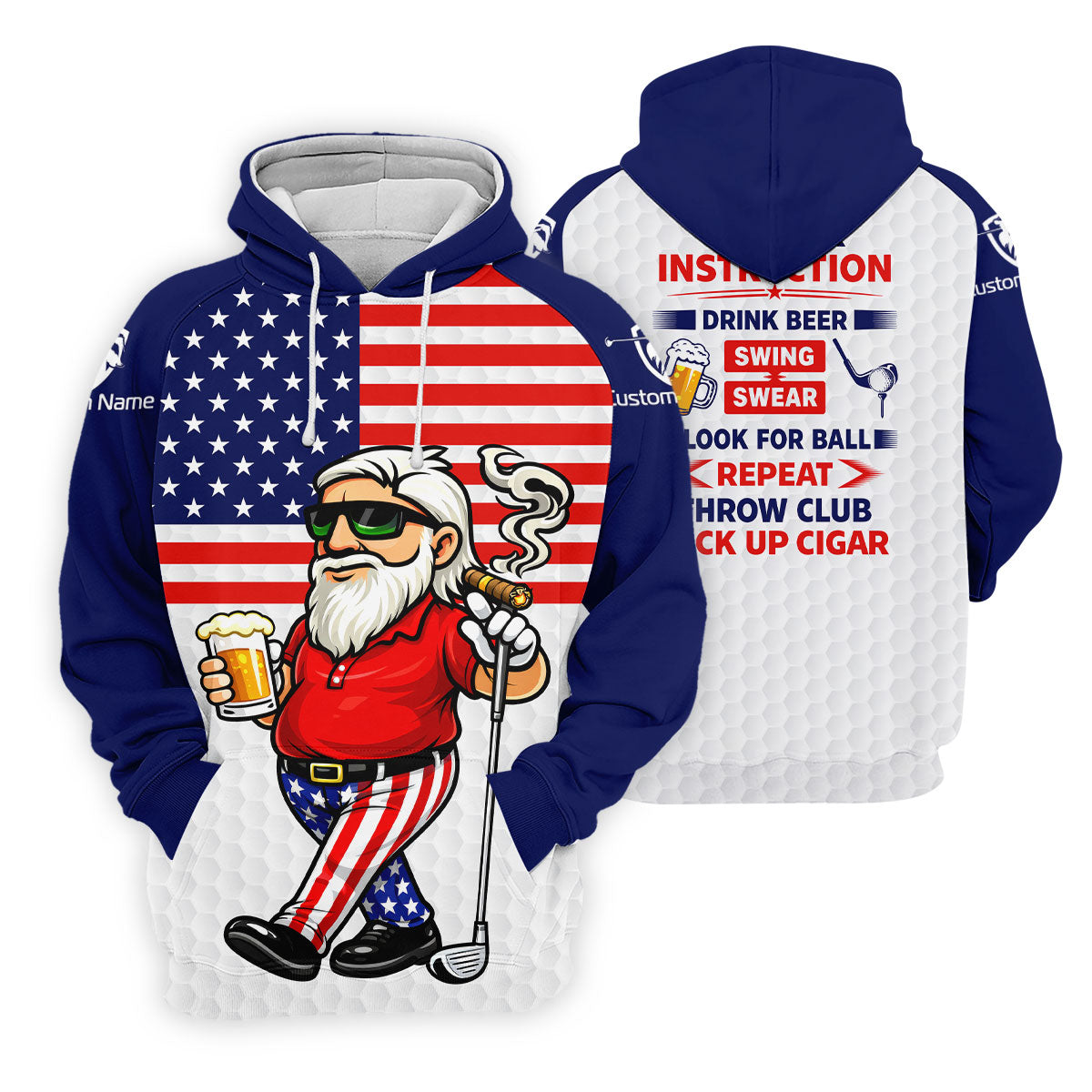 Swing Swear Look For Ball Repeat Father's Day 4th Of July Golf Shirt, 250 Years Polo Shirts For Men