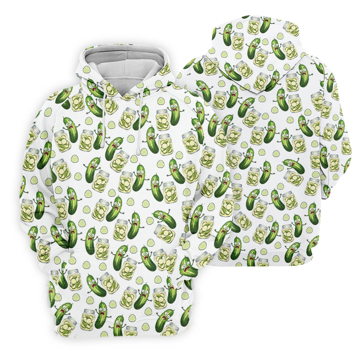 Funny Pickle Hawaiian Golf Shirt, Cartoon Style Men's Golf Shirt, Polo Shirts For Men