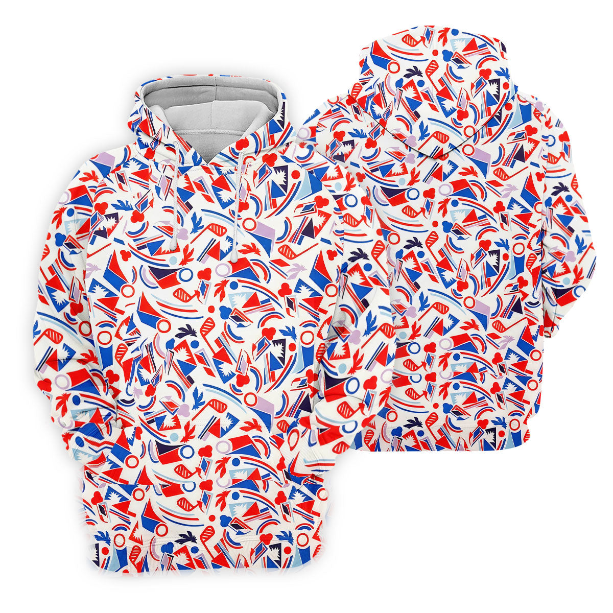 Red White Blue Golf Pattern Patriotic Golf Shirt, 250 Years Of Freedom 4th Of July Golf Shirt For Women