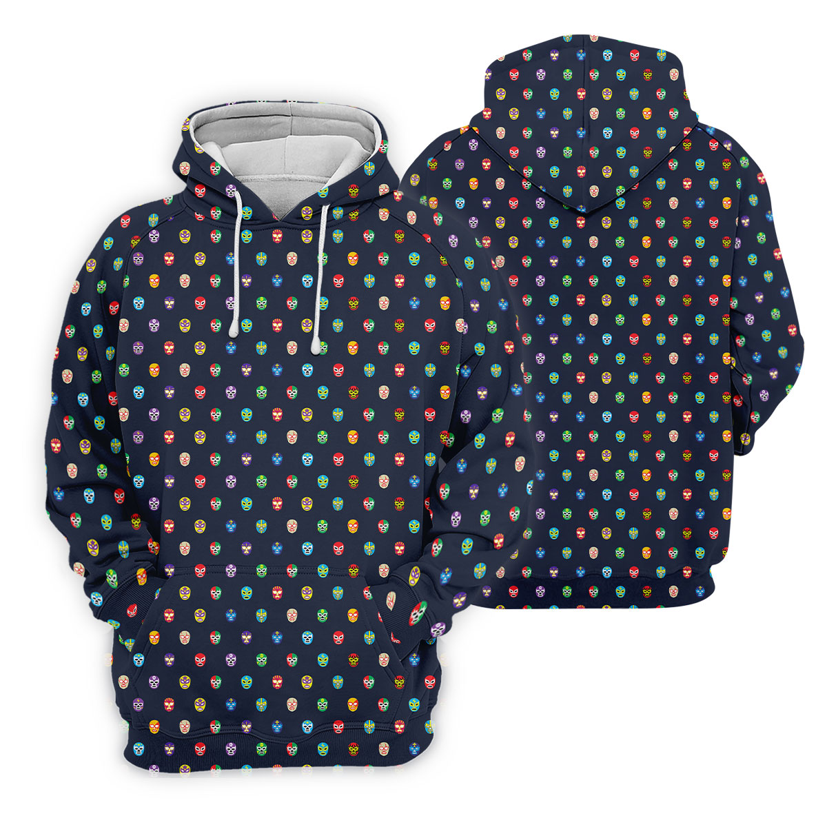 Lucha Libre Mask Seamless Pattern Cinco De Mayo Celebration Fiesta Themed Golf Shirt For Women