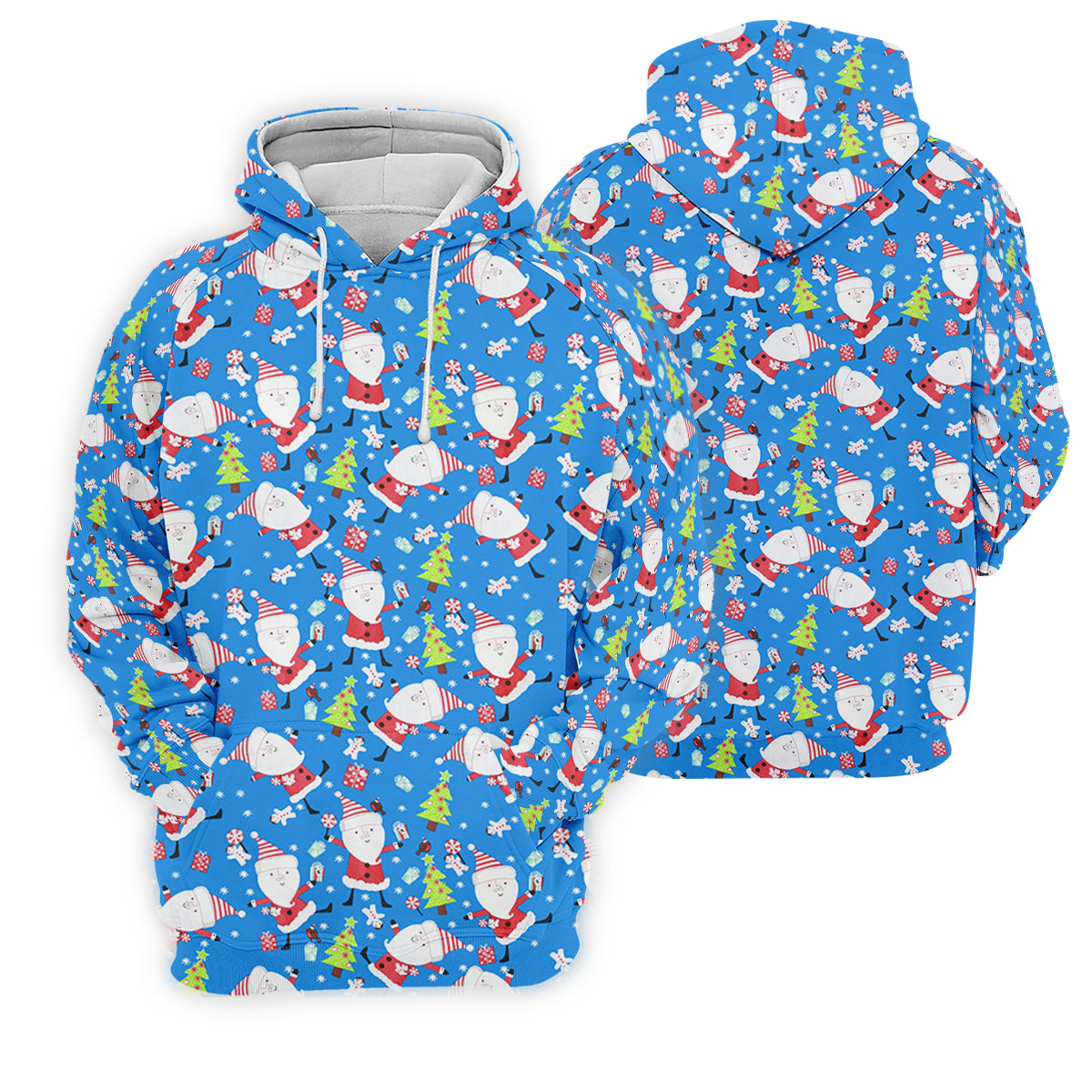 Funny Santa Claus Blue Golf Shirt, Christmas Golf Shirt, Fun Women's Golf Shirts, Ladies Golf Tops