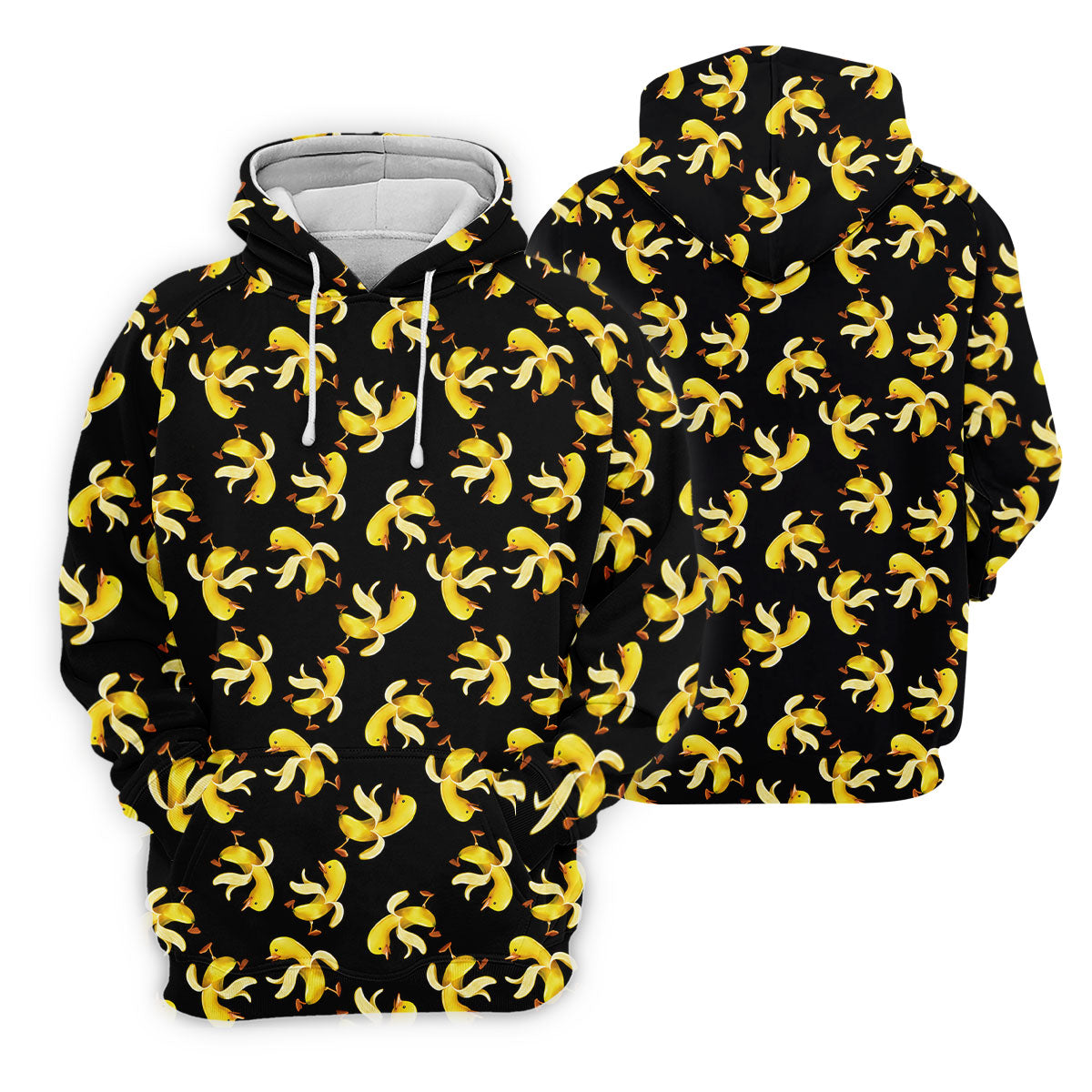 Banana Duck Hawaiian Golf Shirt, Men's Funny Golf Shirts, Polo Shirts For Men