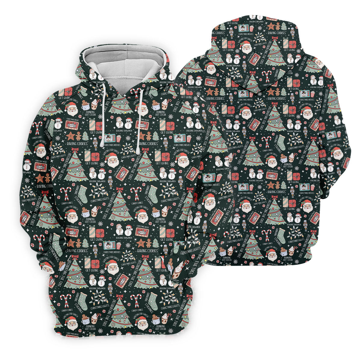 Cute Santa Claus Gift Green Women's Golf Tops, Christmas Golf Shirt, Golf Gift For Ladies