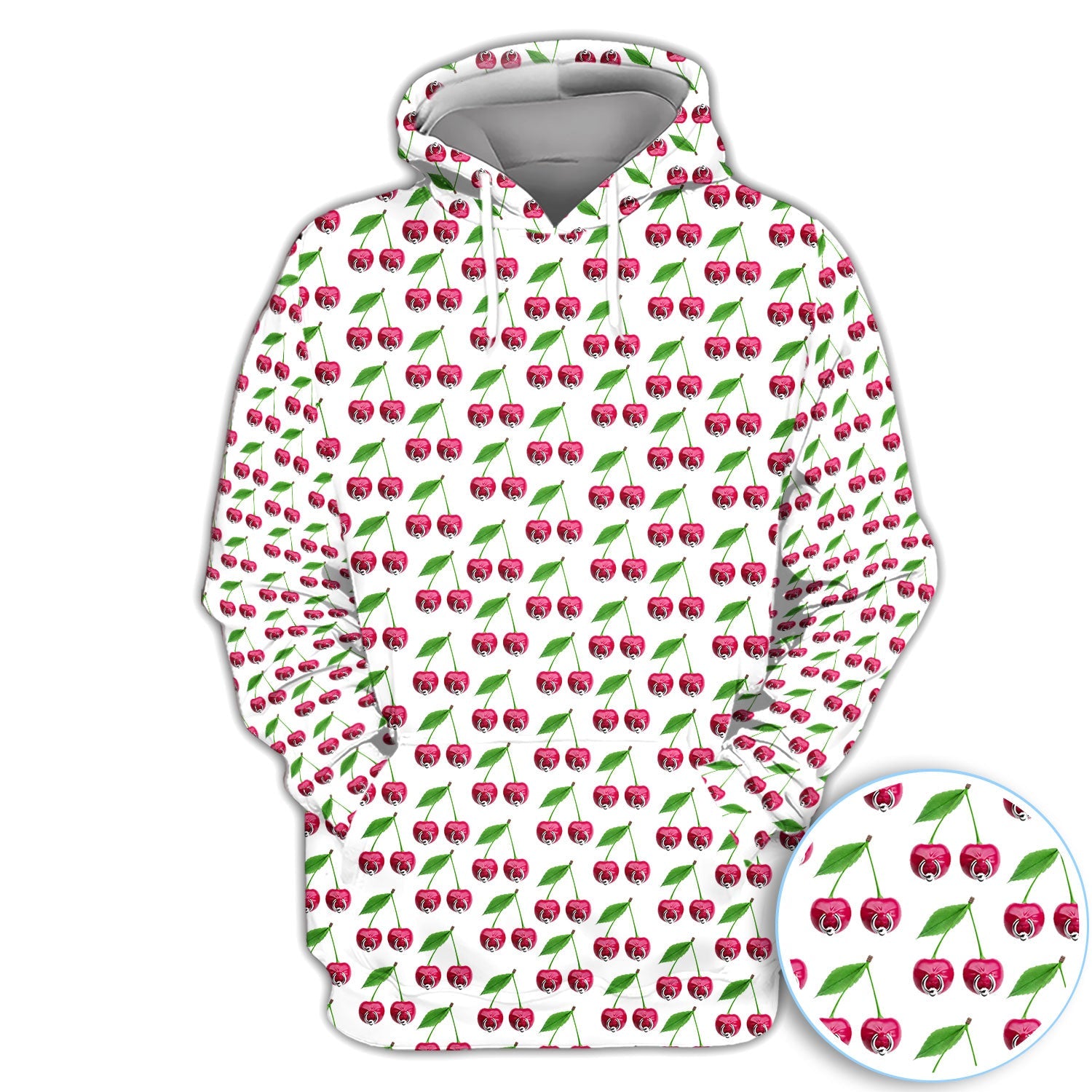 Cute Cherry Golf Pattern Shirt, Sweet Cherry Aesthetic Golf Shirt For Women, Fruit Lover Gift