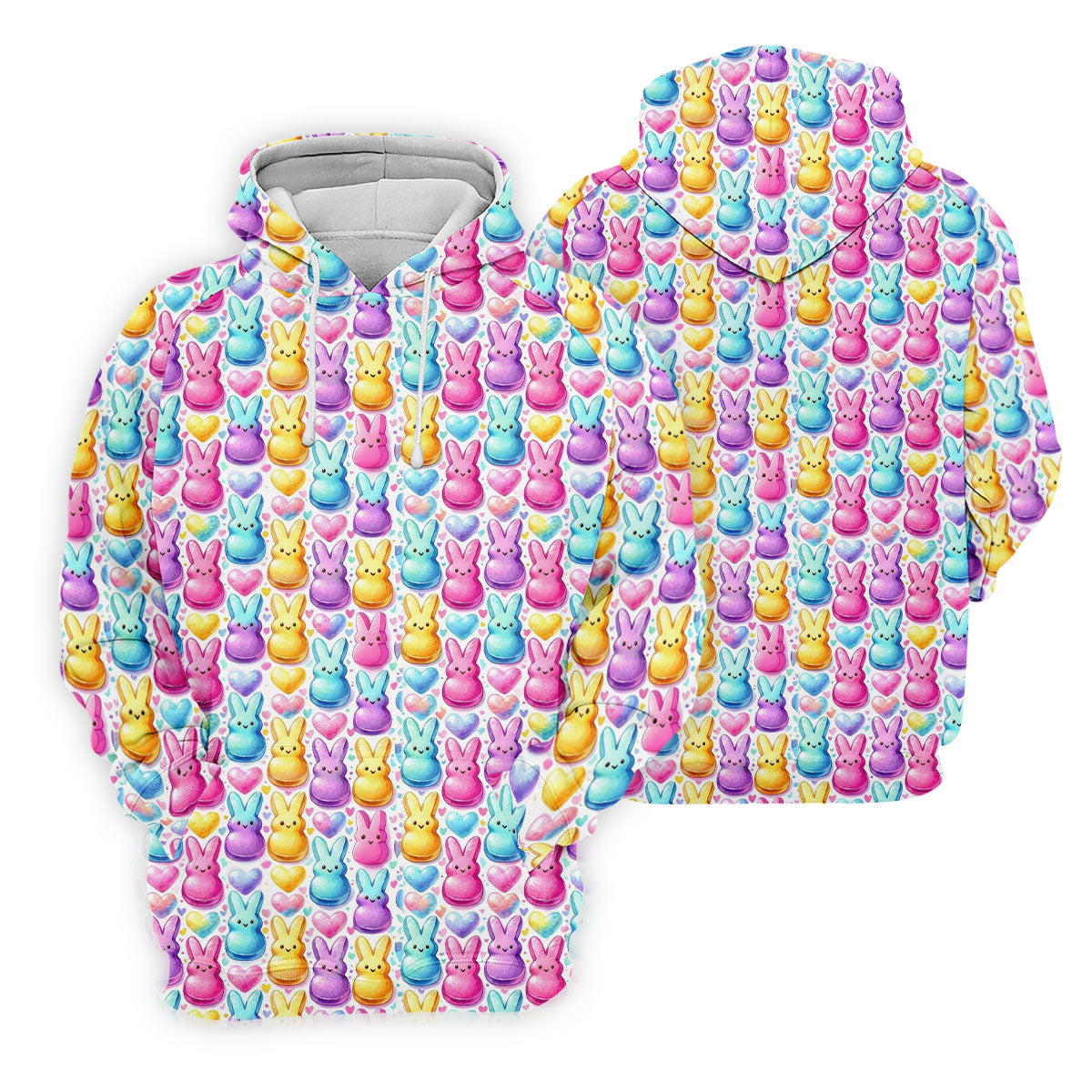 Easter Bunny Jelly Effect Seamless Pattern Women Golf Top, Fun Women's Golf Shirts, Ladies Golf Shirts