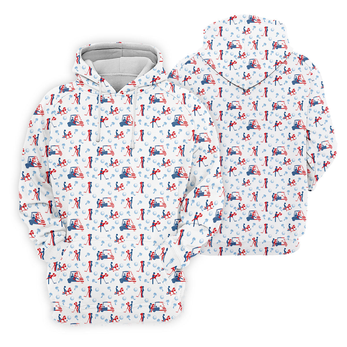 Naughty Couple Funny Stick Figures Patriotic Golf Shirt, 250 Years 4th Of July Golf Shirts For Men
