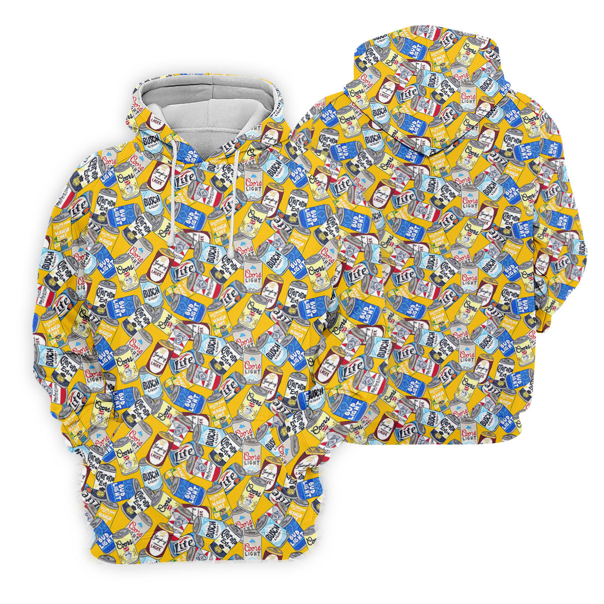 American Beer Cans Yellow Golf Shirt, Ladies Golf Shirts, Golf And Beer Golf Shirt For Women