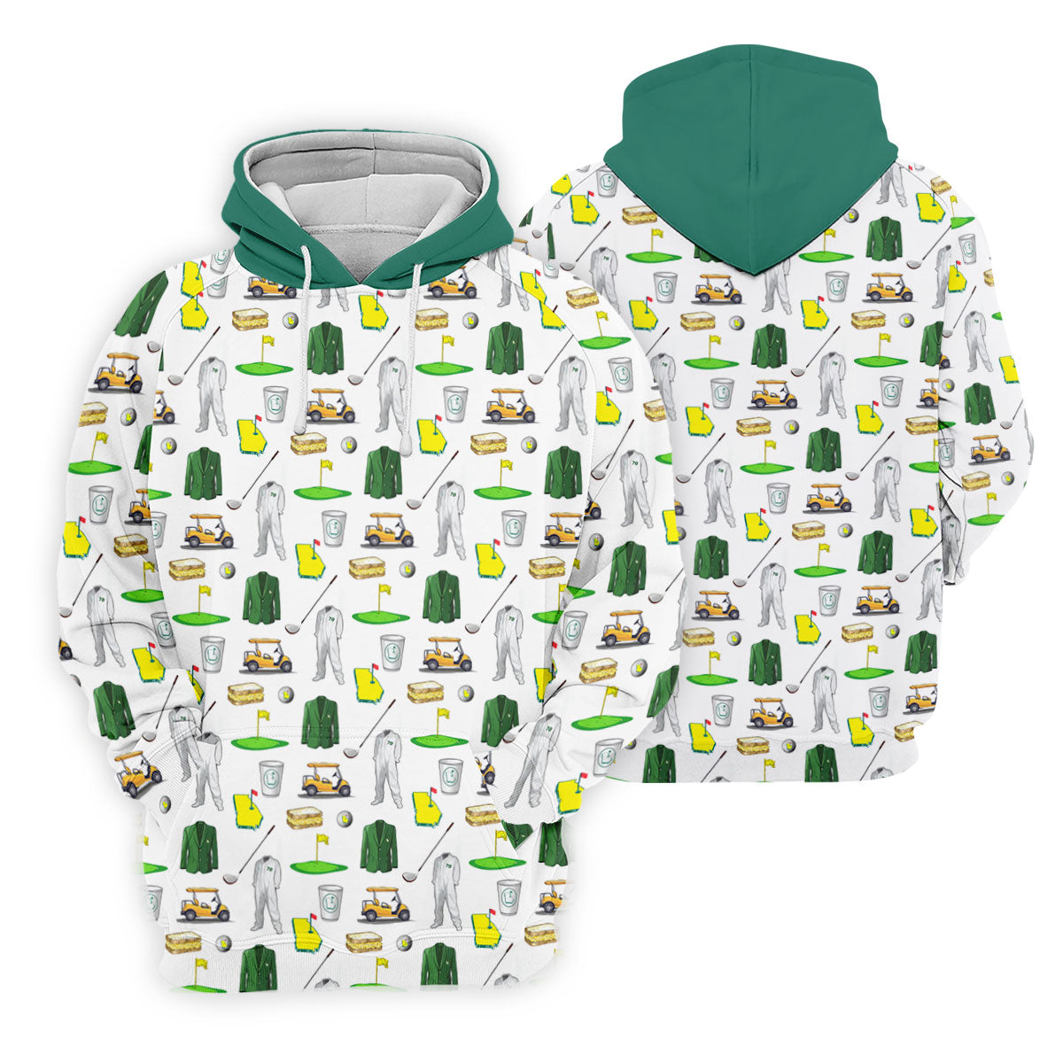 Golf Tournament Augusta Golf Seamless Pattern Performance Golf Shirt, Women Golf Top, Ladies Golf Shirts
