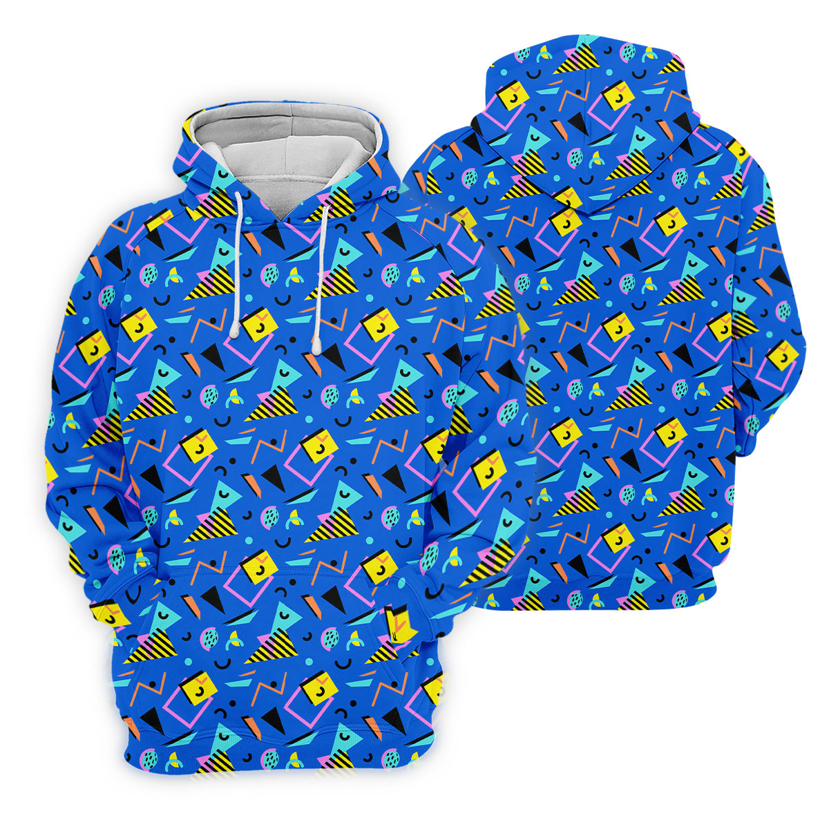 Playful Geometric Memphis Style Golf Shirt For Women, Ladies Golf Shirts, Women's Polo Shirt