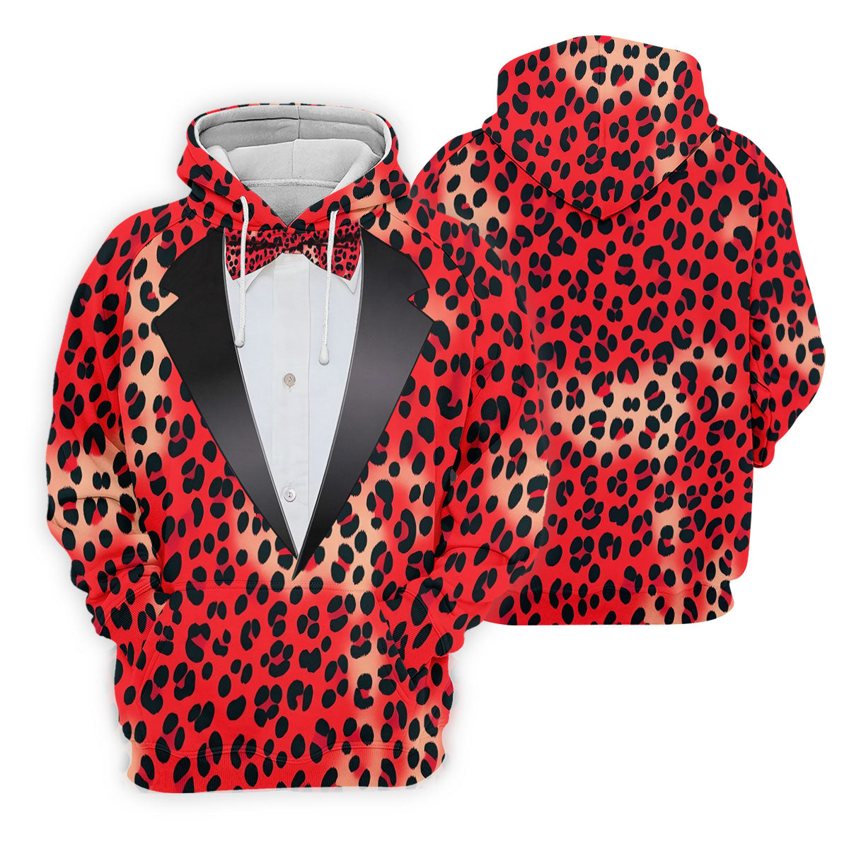 Red Leopard Funny Costume Hawaiian Golf Shirt, Ladies Golf Tops, Golf Shirt For Women