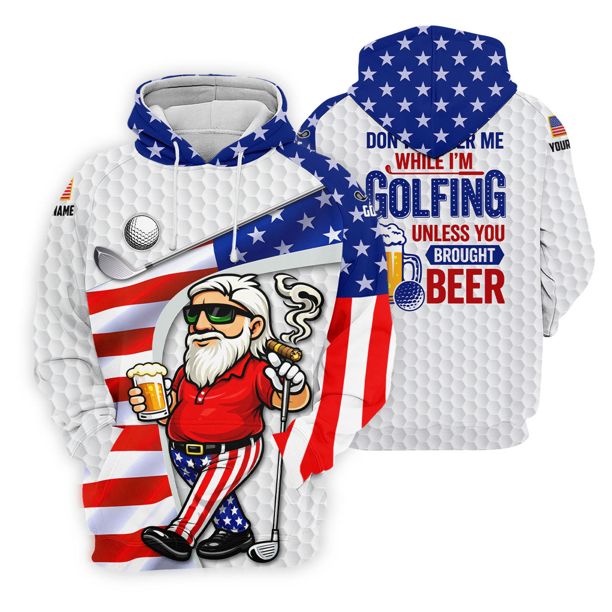 Don't Bother Me While I'm Golfing Golf And Beer 4th Of July Golf Shirt, 250 Years Golf Shirts For Men