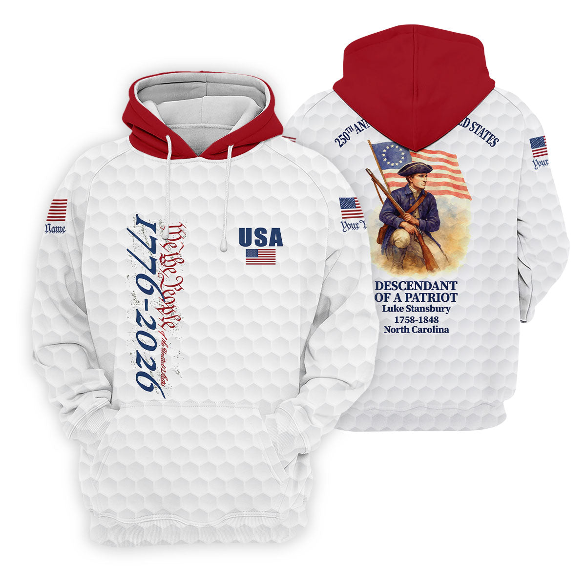 Descendant Of A Patriot We The People Golf Shirt For Women, Patriotic 4th Of July Golf Shirt