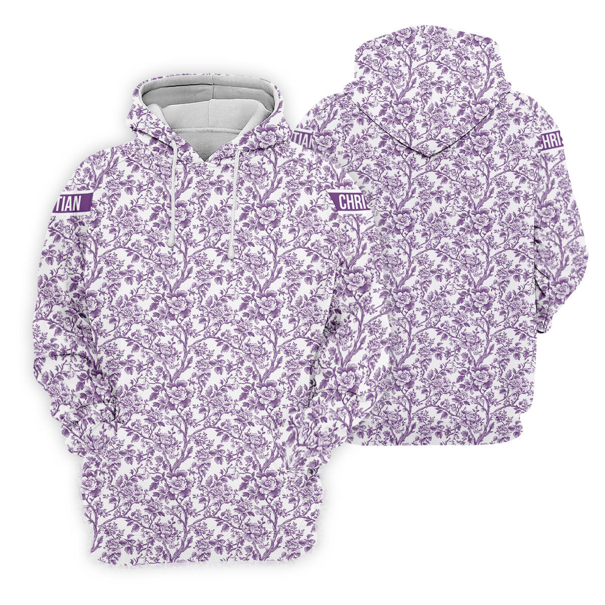 Toile De Jouy Purple Golf Shirt, Women's Golf Tops, Ladies Golf Shirts, Golf Gift For Ladies, Golf Shirt For Women