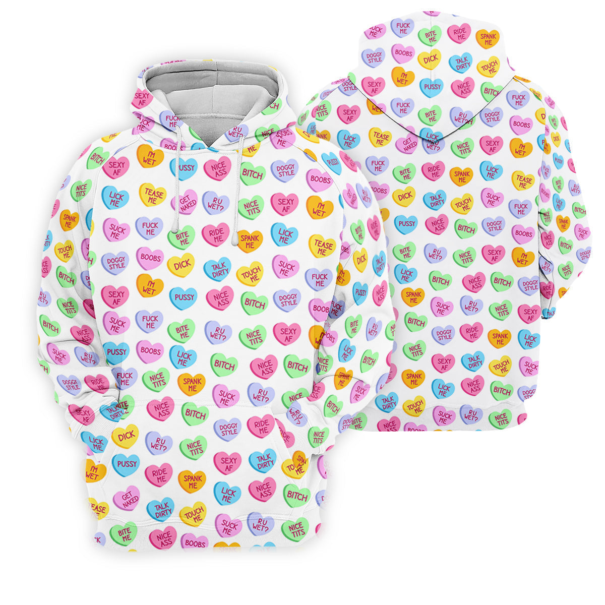 Naughty Conversation Hearts Fun Women's Golf Shirts, Valentines Golf Gift, Dirty Candy Heart  Ladies Golf Polos