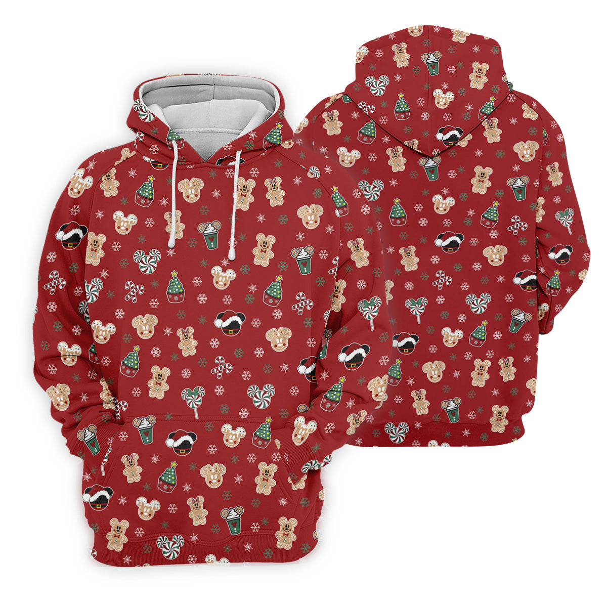 Christmas Gingerbread Red Golf Shirt, Holiday Pattern Christmas Golf Shirt, Women's Polo Shirt