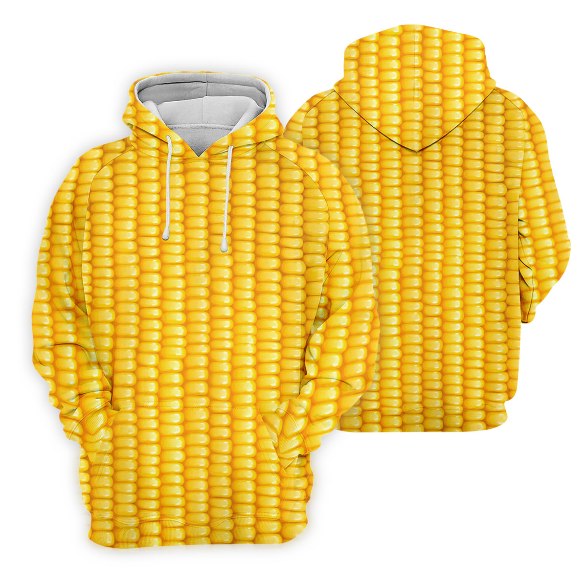 Realistic Sweet Corn Cob Print Design Hawaiian Golf Shirt, Golf Shirts For Men, Polo Shirts For Men