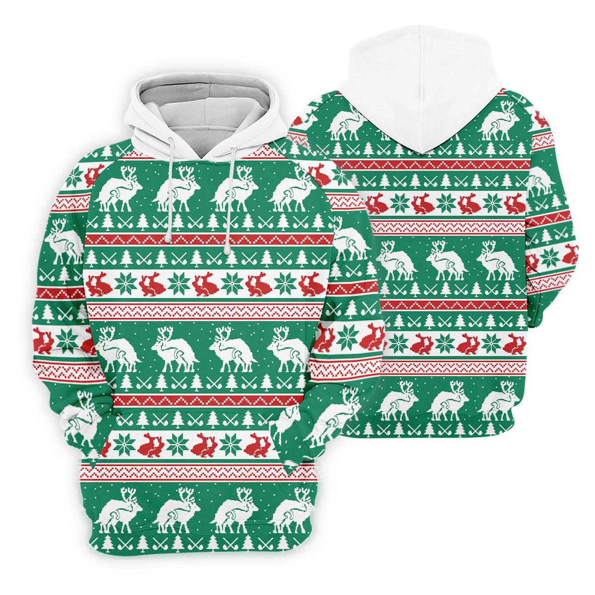 Christmas Festive Reindeer Snowflakes Christmas Golf Shirt, Ladies Golf Shirts, Golf Gifts For Women