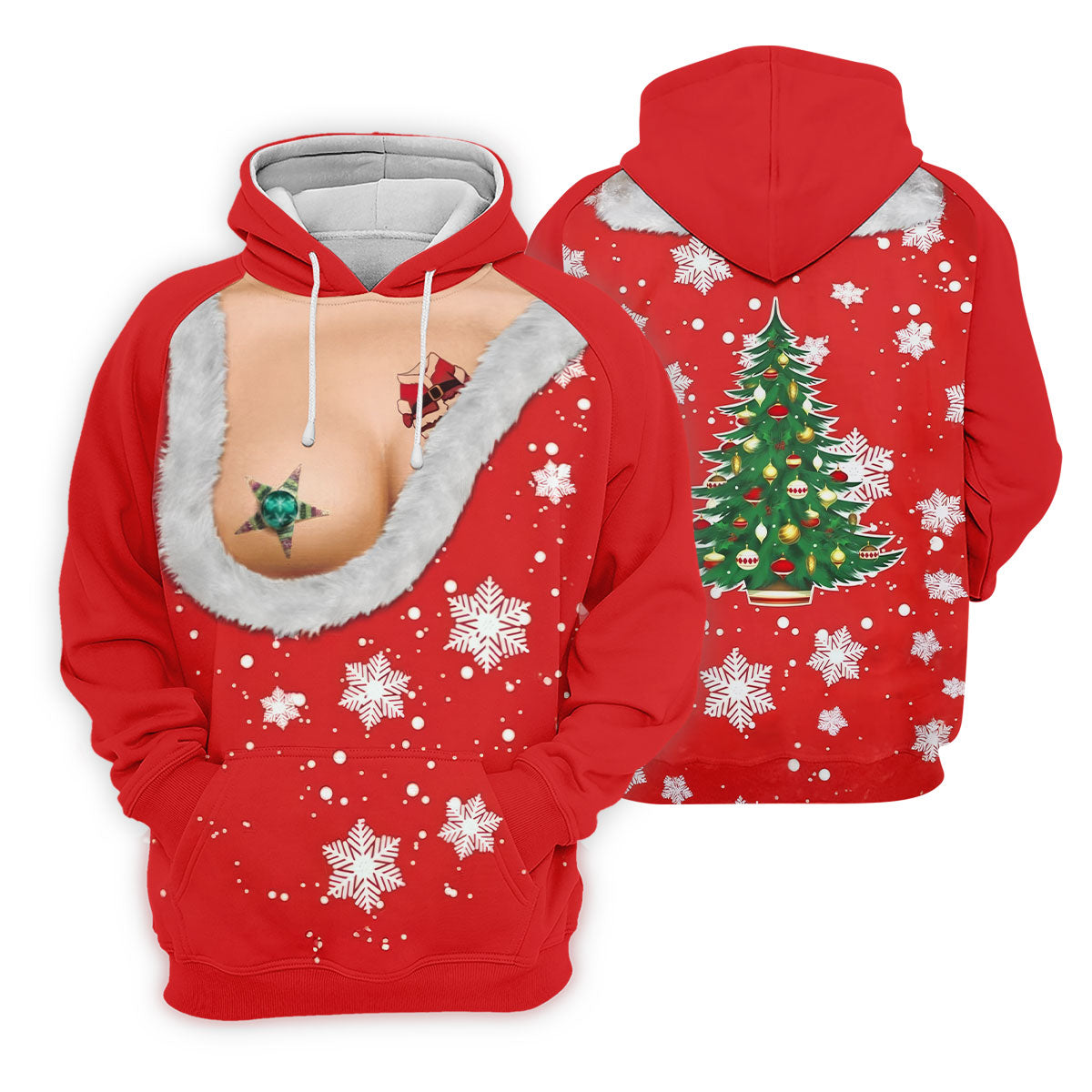 Funny Santa Costume Snowflake Christmas Golf Shirt, Women's Golf Tops, Printed Golf Shirt