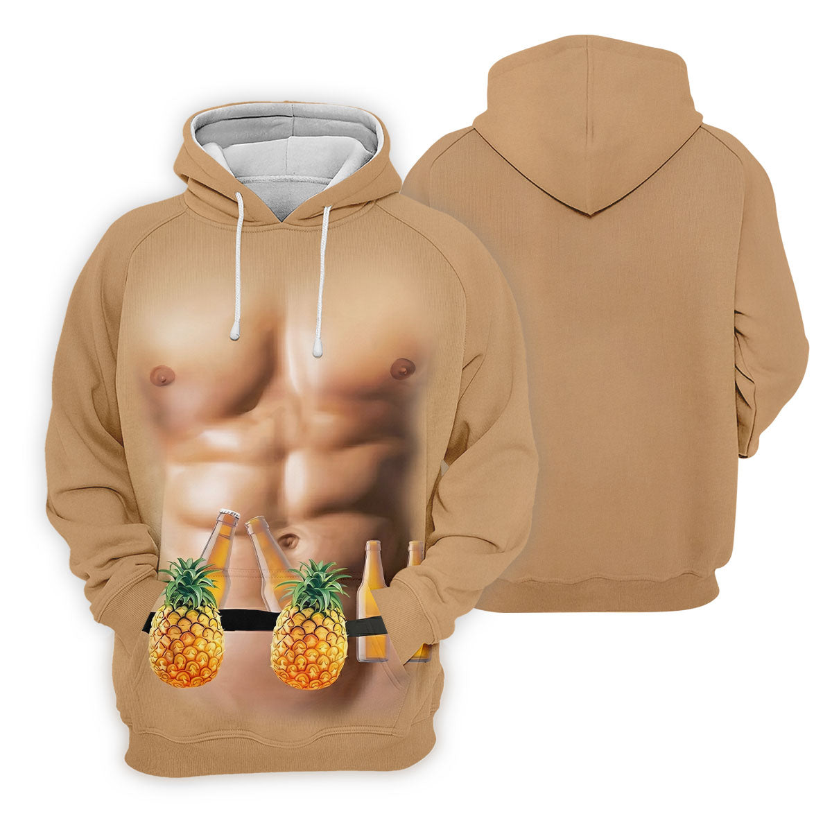 Funny Muscle Man Pineapple Beer Hawaiian Golf Shirt, Polo Shirts For Men, Golfing Apparel