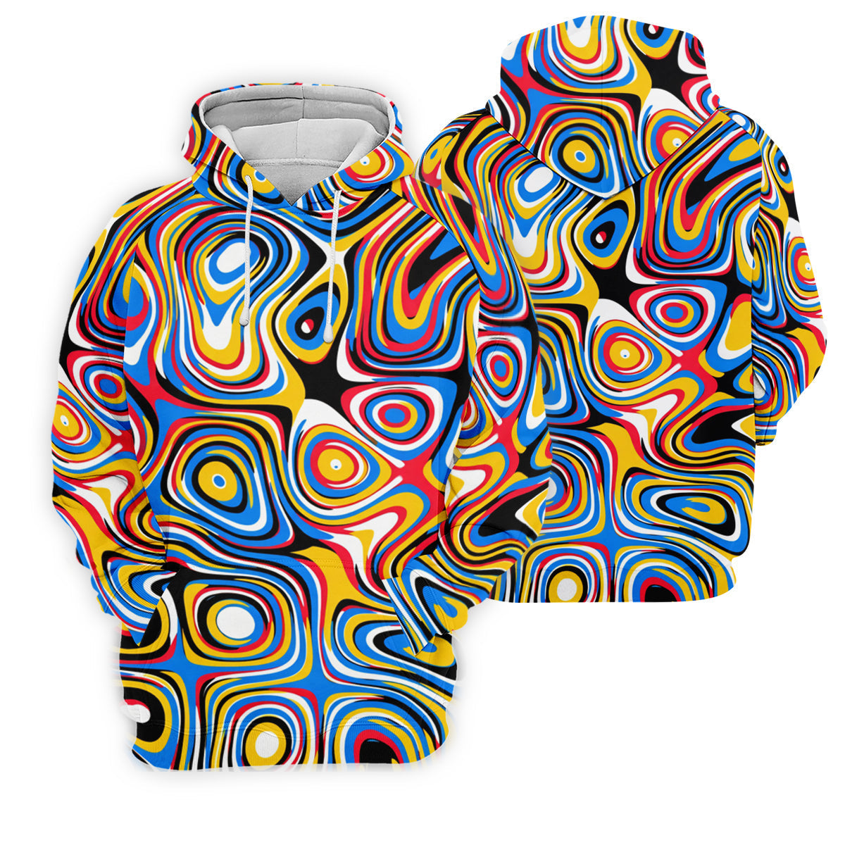 Blue And Yellow Fluid Art Cool Golf Shirt, Women's Golf Tops, Ladies Golf Shirts, Women's Polo Shirt