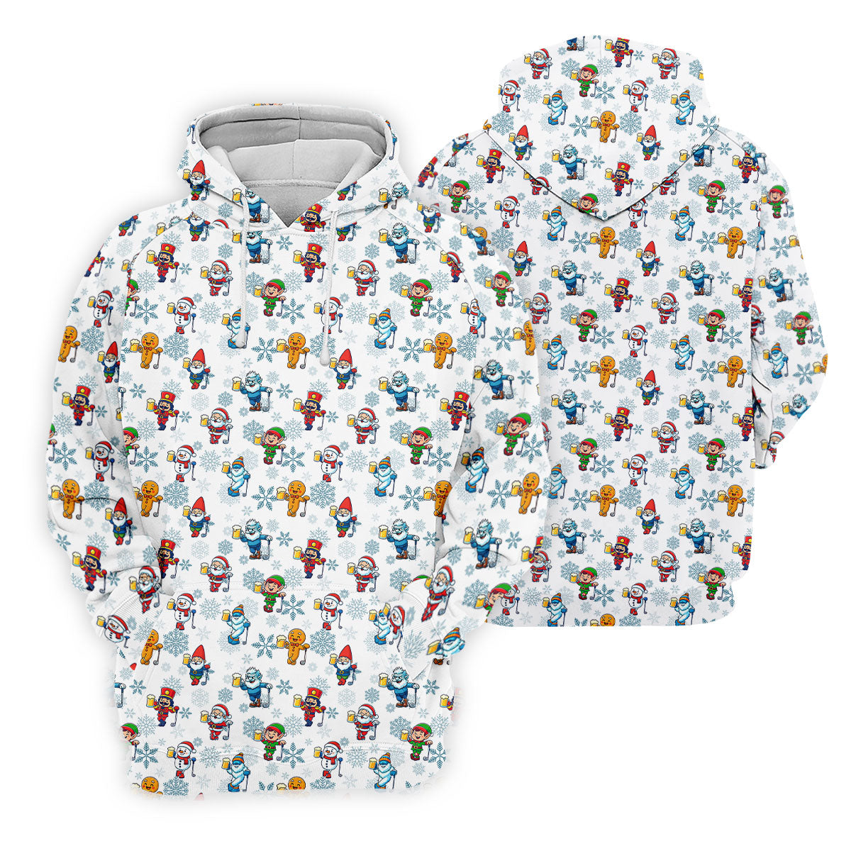Christmas Characters Golf And Beer White Women's Funny Golf Shirts, Christmas Golf Shirt, Polo ShirtFor Women
