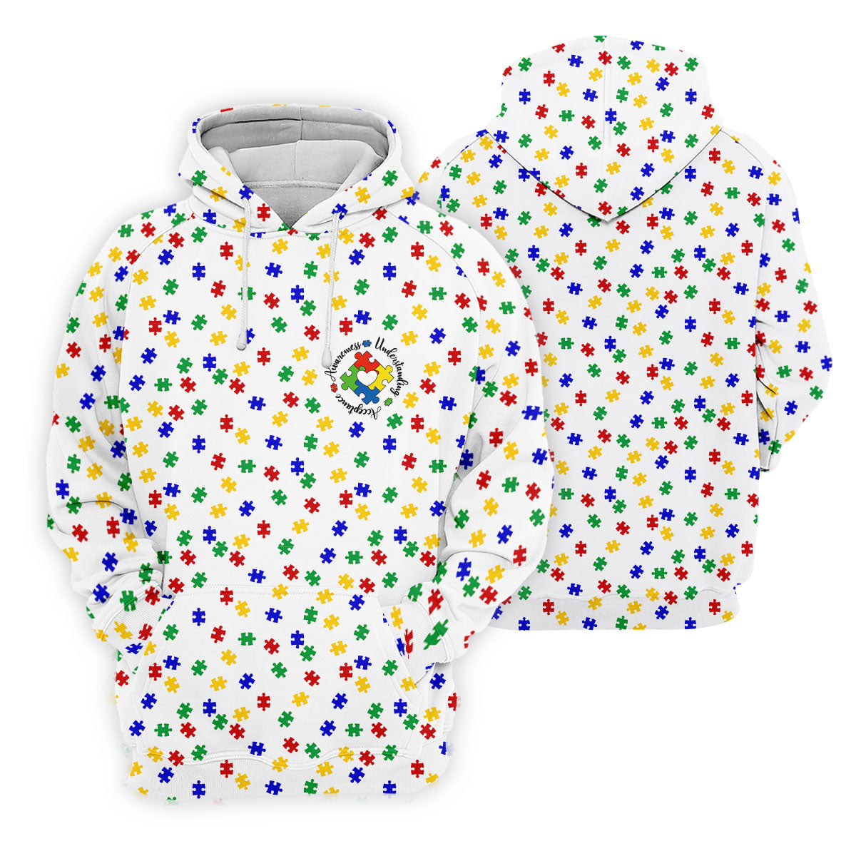 Awareness Understanding Acceptance Autism Puzzle Golf Shirt For Women, Ladies Golf Polos