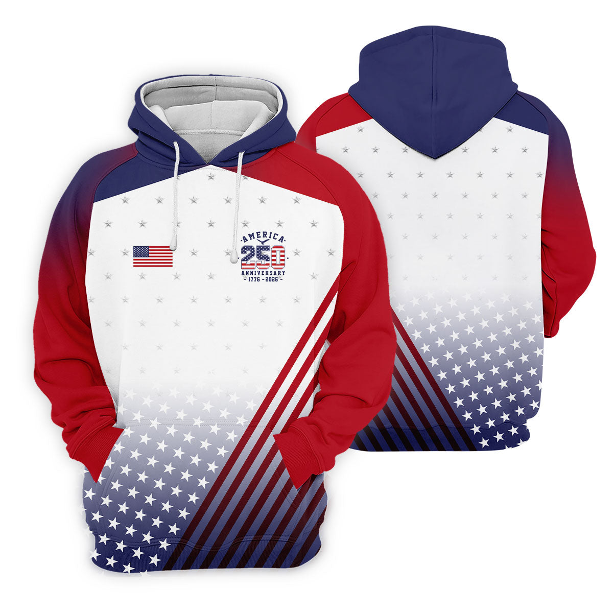 America 250 Anniversary 1776-2026 Flag Logo Golf Shirt For Women, Patriotic 4th Of July Golf Shirt