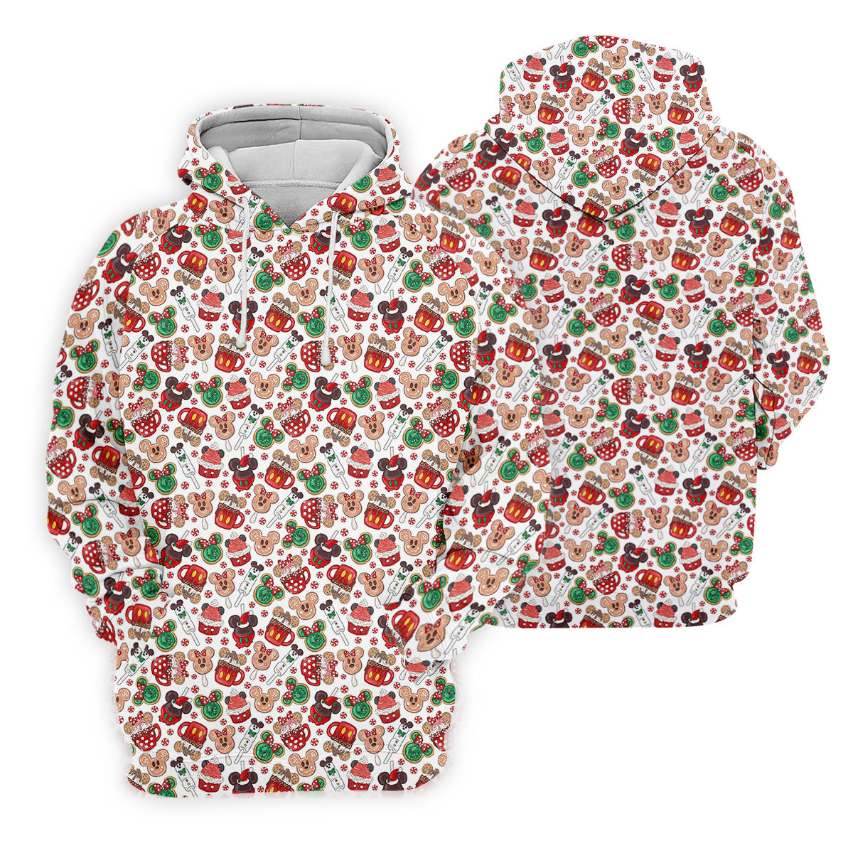 Cute Christmas Dessert Pattern Women's Golf Shirts, Ladies Golf Polos, Christmas Golf Shirt