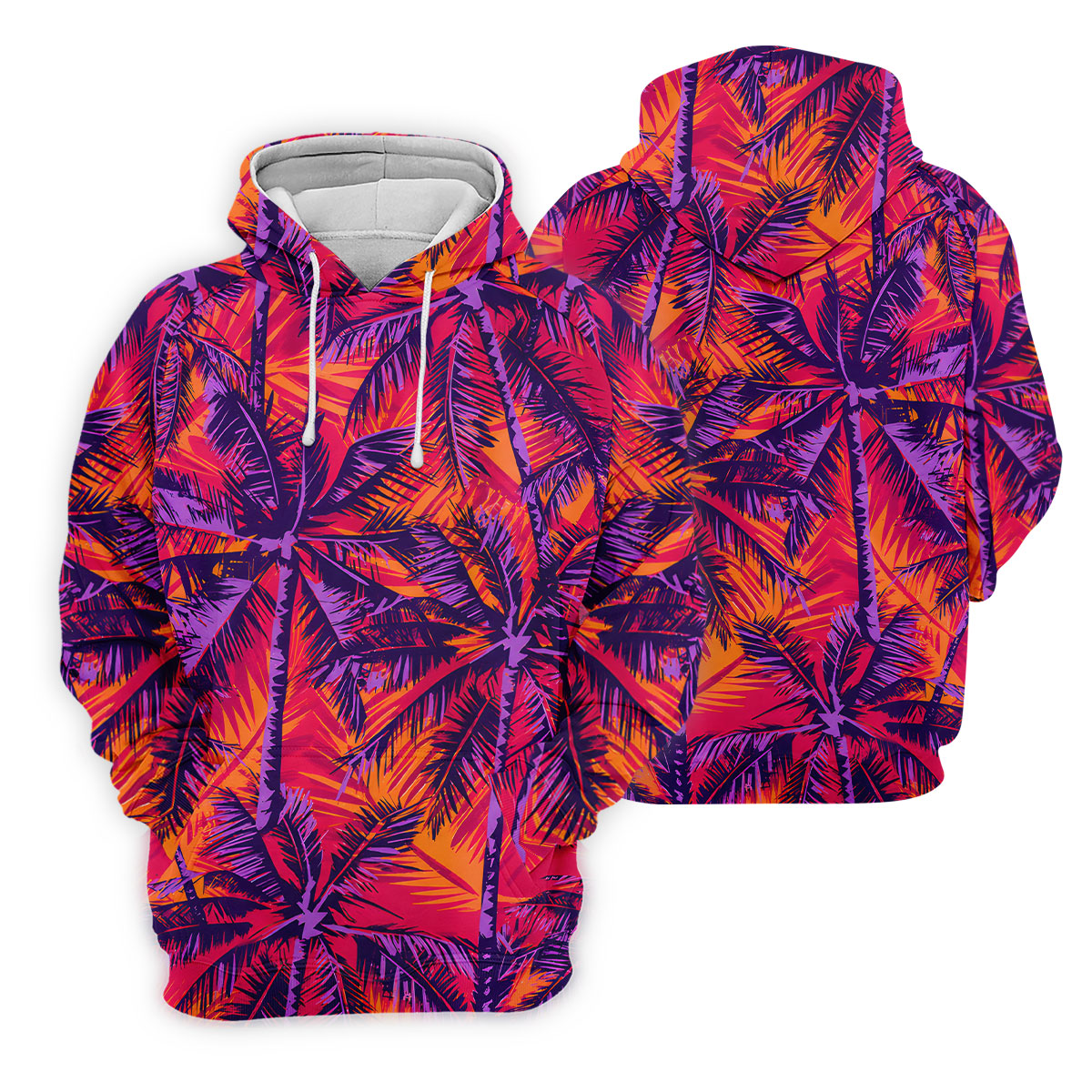 Purple Palm Tree Tropical Island Golf Shirt, Golf Polo For Women, Printed Golf Shirt