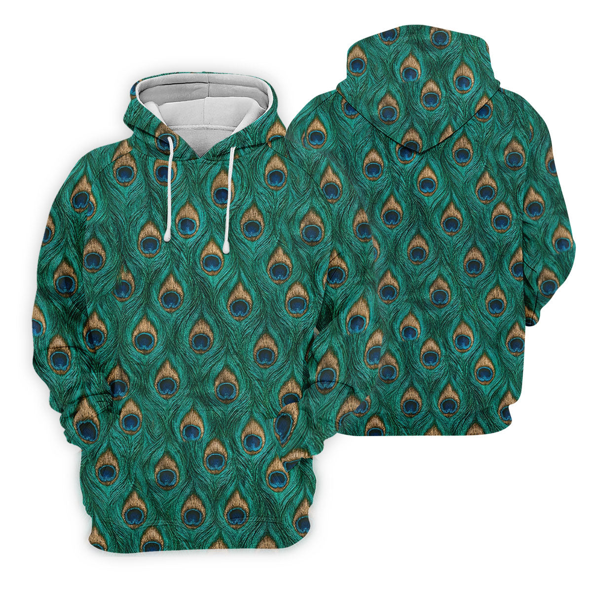 Peacock Feather Pattern Hawaiian Golf Shirt, Hawaiian Golf Shirt, Women’s Golf Apparel, Printed Golf Shirt