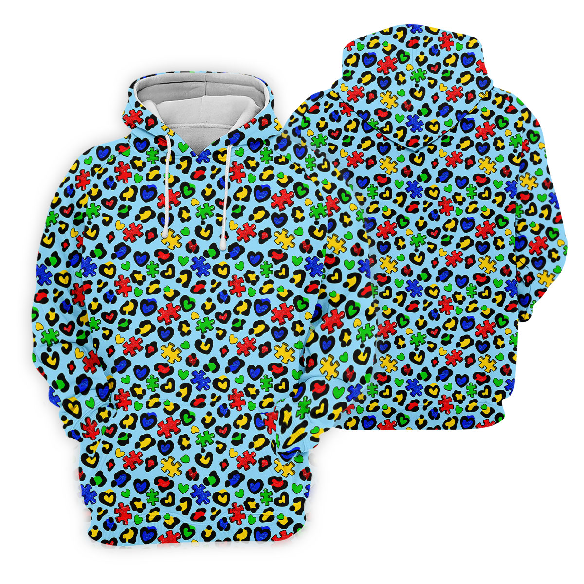 Autism Awareness Color Leopard Pattern Blue Golf Shirt, Women's Golf Tops, Ladies Golf Shirts, Ladies Golf Polos