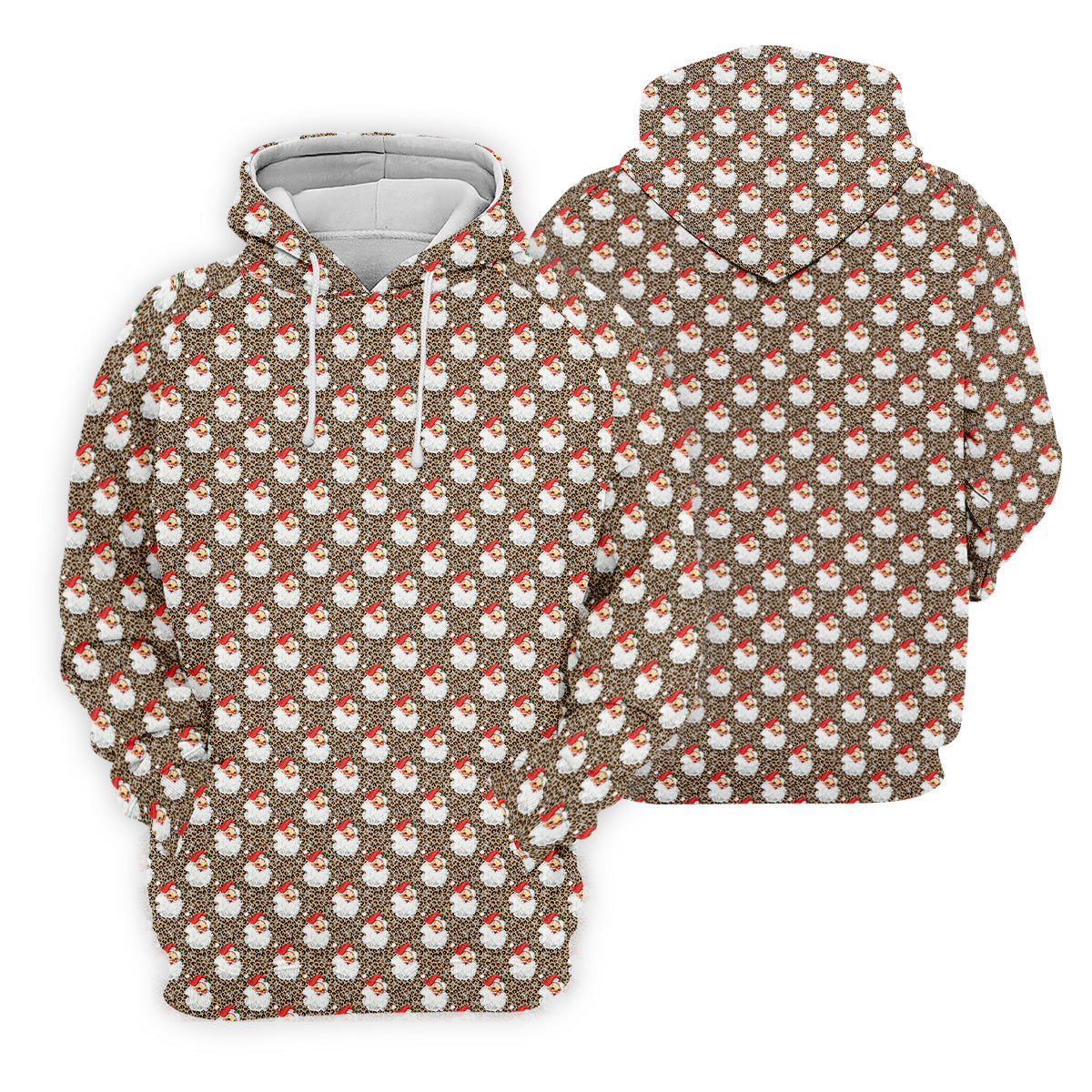Leopard Santa Xmas Golf Shirt, Ladies Golf Tops, Retro Golf Shirt, Christmas Golf Shirt, Golf Shirt For Women