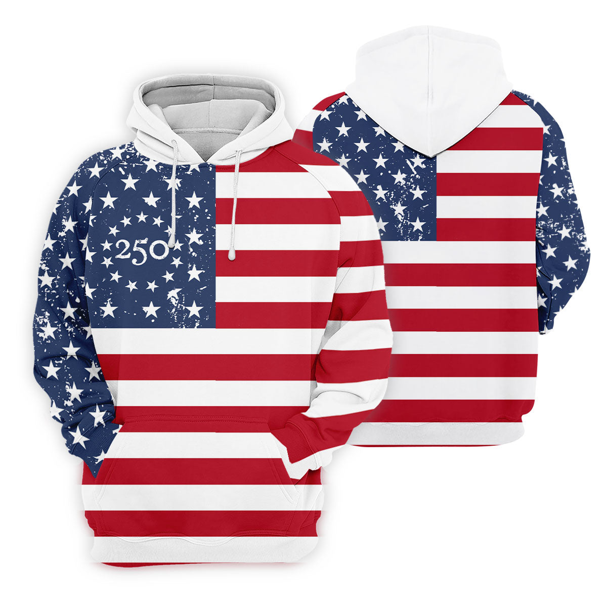 USA Flag Pattern Vintage Golf Shirt, 250th Anniversary Patriotic Golf Shirt, 4th Of July Women's Golf Tops