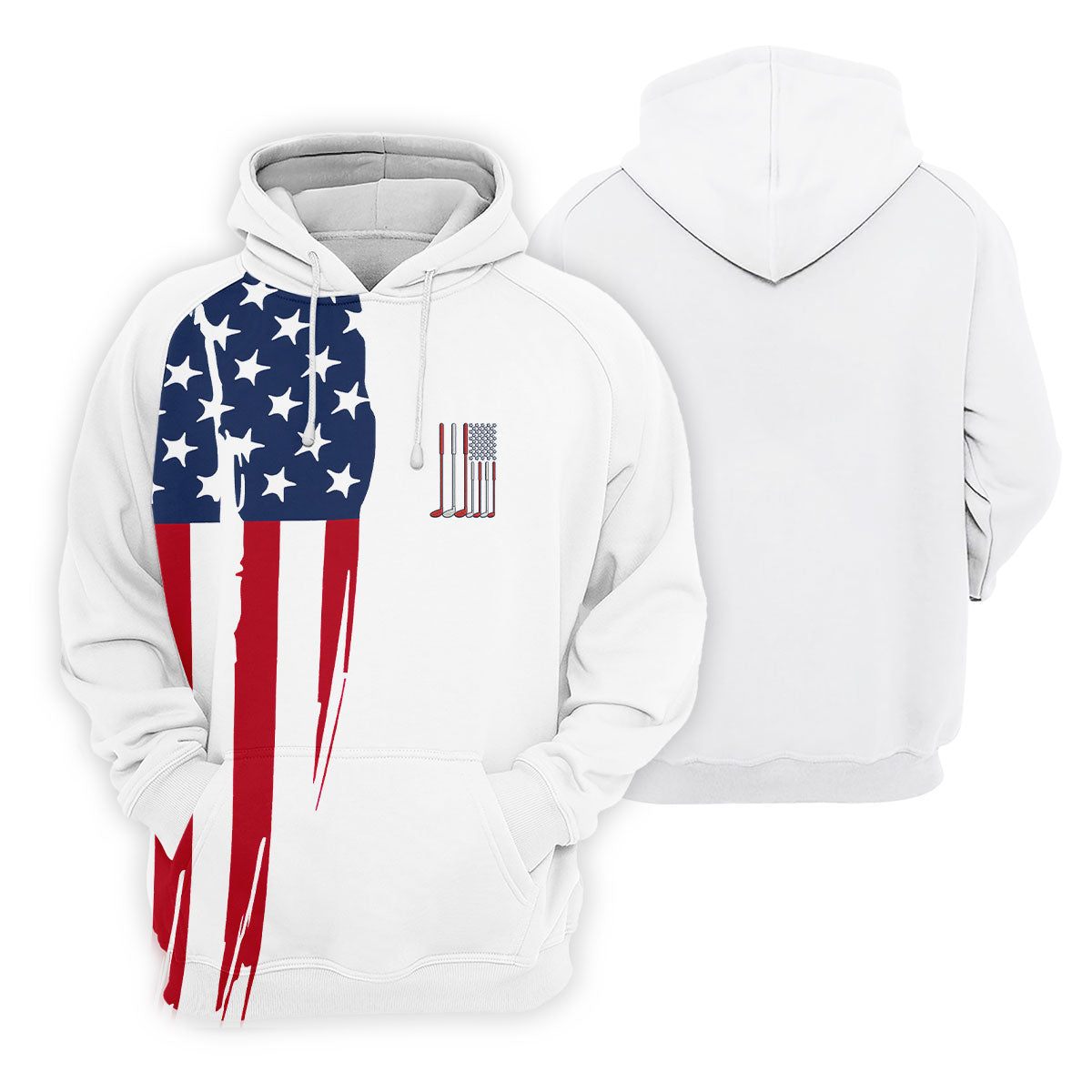 American Flag Pattern 4th Of July Patriotic Golf Shirt, 250th Anniversary White Golf Shirt, Women's Polo Shirt