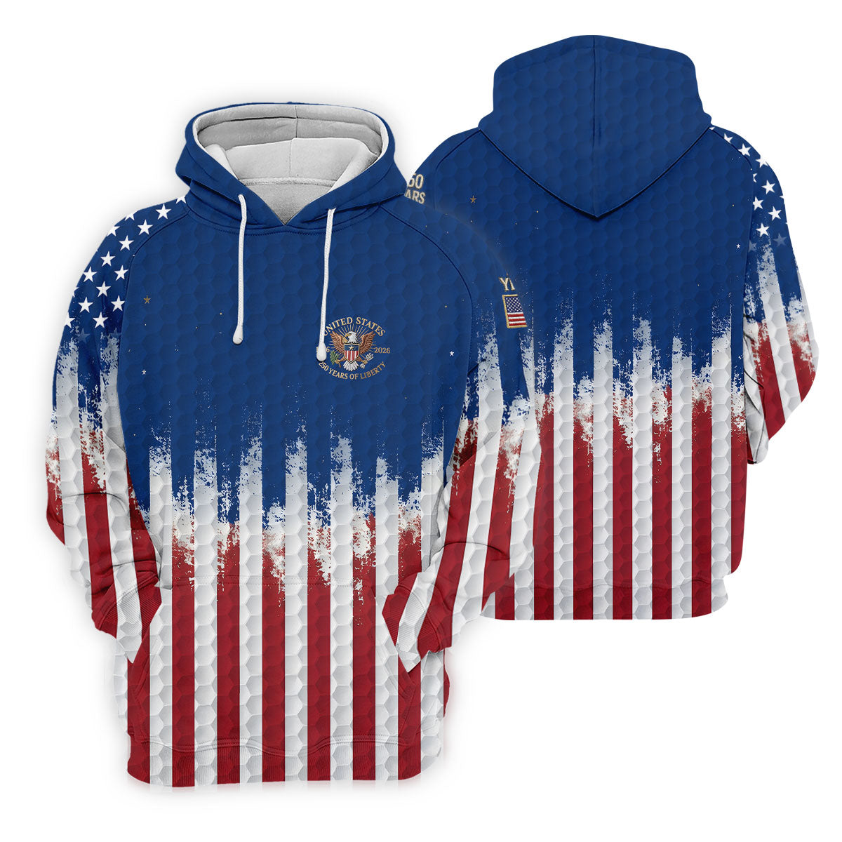 250 Years Of Liberty Distressed American Flag Golf Shirt, Patriotic 4th Of July Golf Shirt For Women