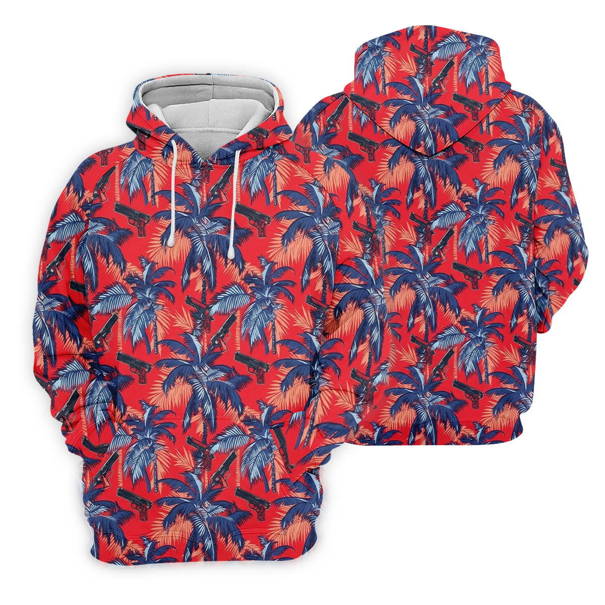 Hawaiian Palm Tree Military Theme Red Golf Shirt, Women Golf Top, Ladies Golf Shirts