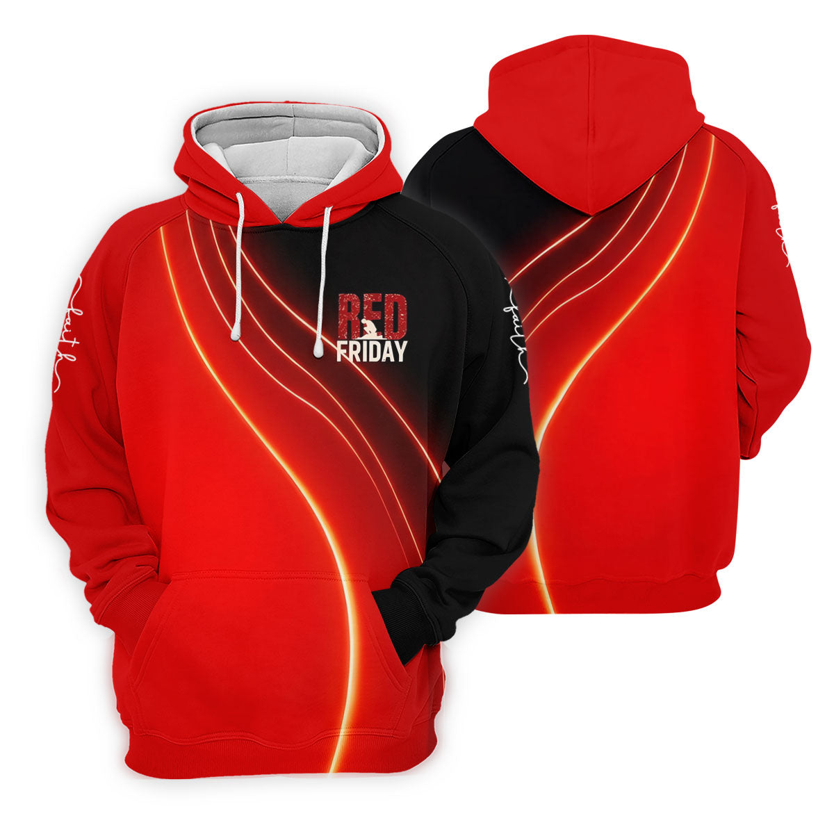 Red Friday Red Black Gradient Faith 4th Of July Golf Shirt, 250 Years Golf Shirt For Women