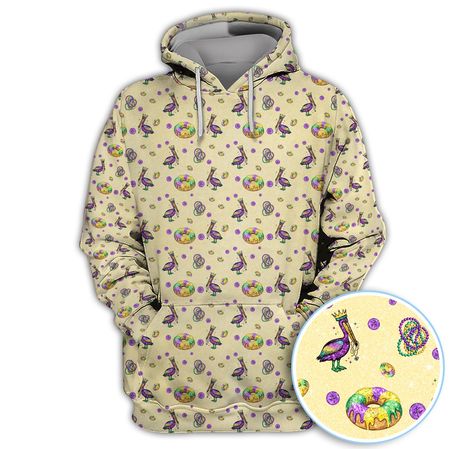 Funny Mardi Gras Pattern Golf Polos, Carnival Golf Shirt For Men, Golf Gift For Golfer