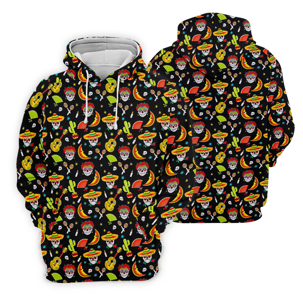 Day Of The Dead Mexican Symbols Cinco De Mayo Celebration Fiesta Themed Golf Shirts For Men