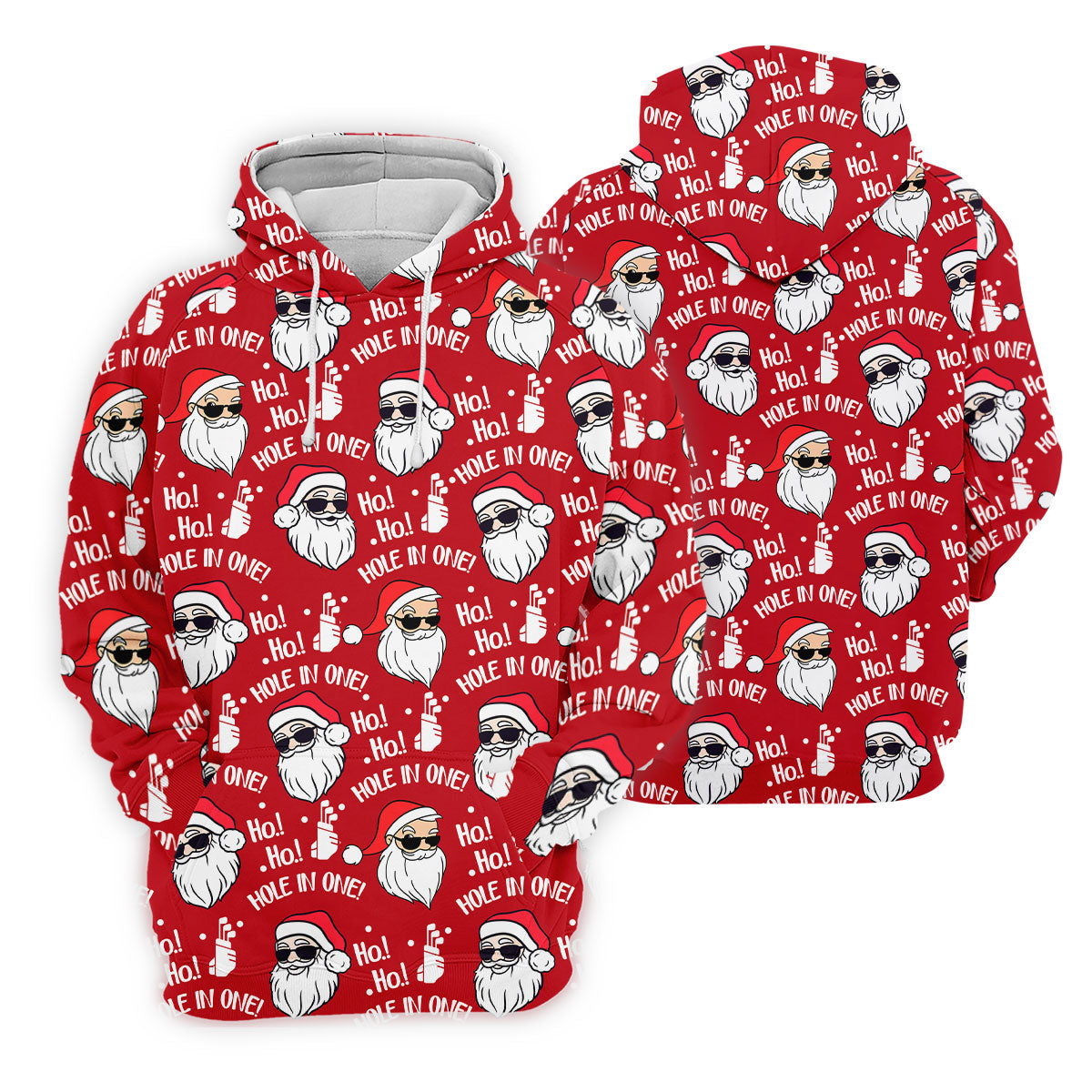 Ho Ho Hole In One Funny Santa Red Christmas Women Golf Top, Christmas Golf Shirt, Ladies Golf Shirts