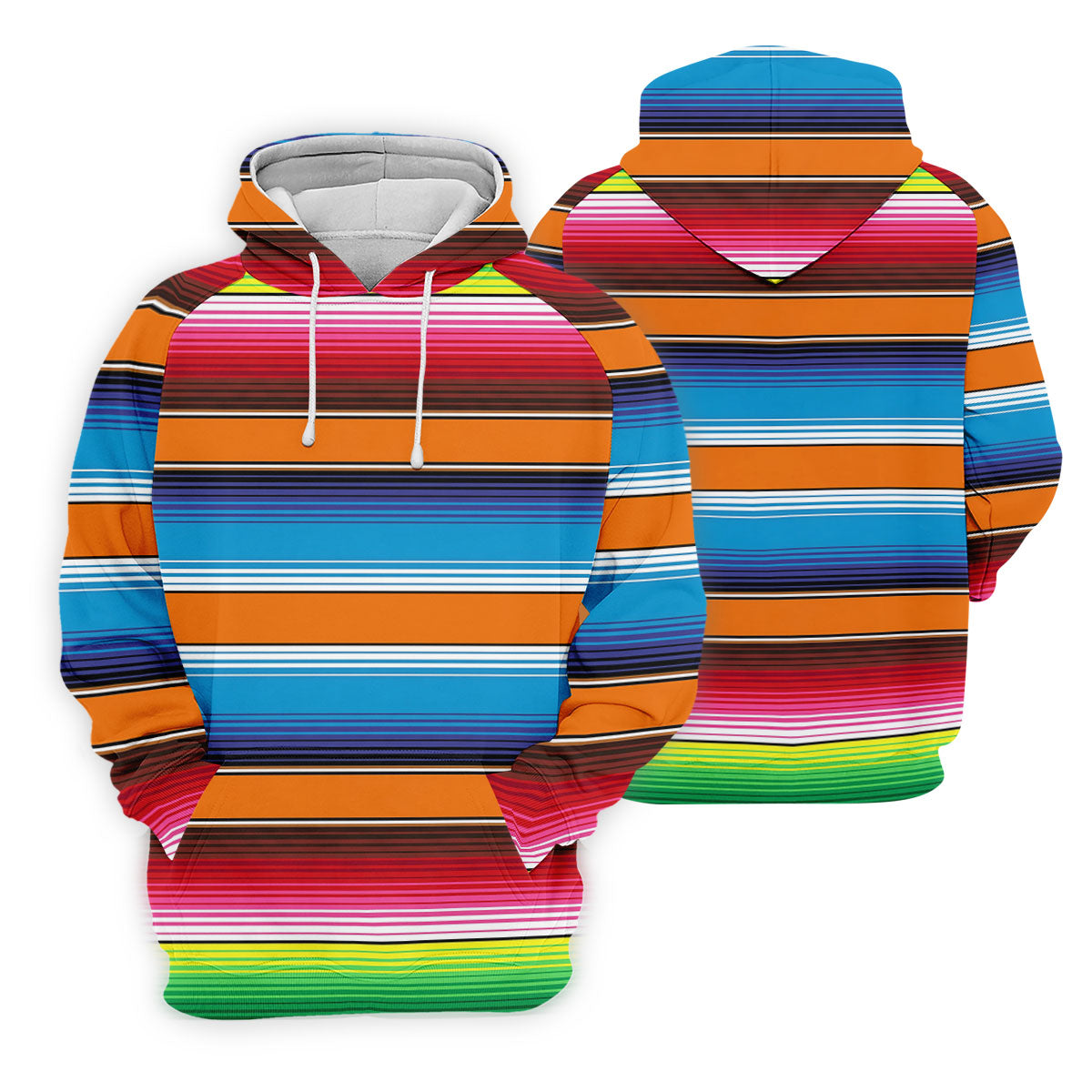 Mexican Serape Stripe Pattern Cinco De Mayo Celebration Fiesta Themed Golf Shirts For Men