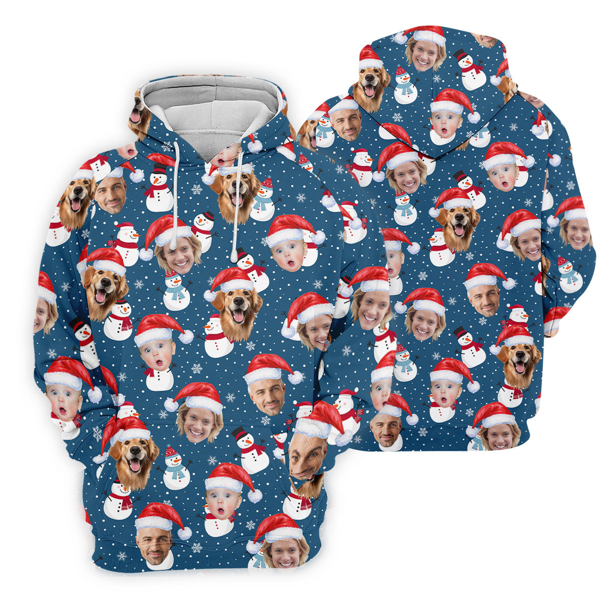 Custom Face Xmas Snowman Navy Golf Shirt, Christmas Golf Shirt, Ladies Golf Tops, Golf Gifts For Women